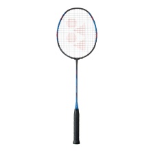 Rakieta badmintonowa Yonex Nanoflare 370 Speed (sztywna/z przewagą wagi na uchwycie) niebieska - naciągnięta -